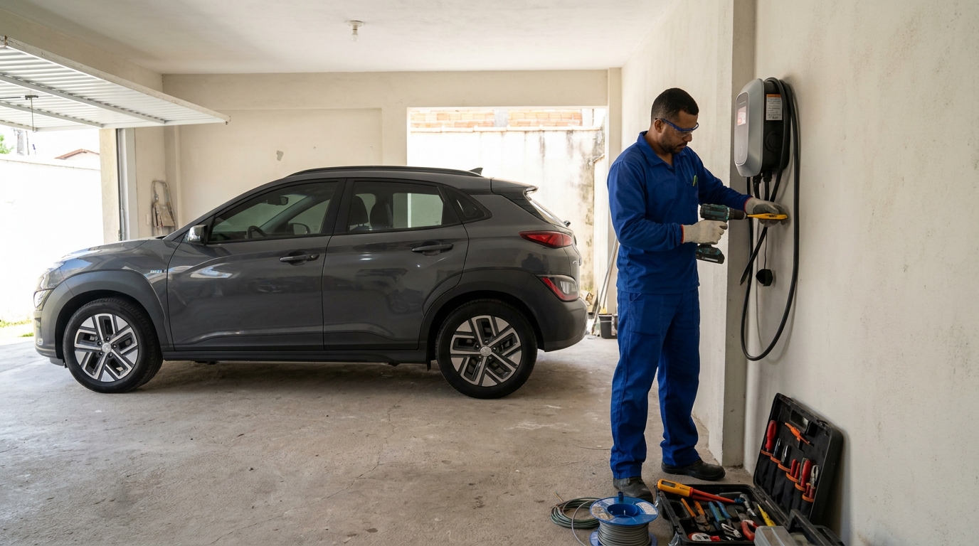 Instalacao de carregador de carro eletrico em Palhoça‑SC