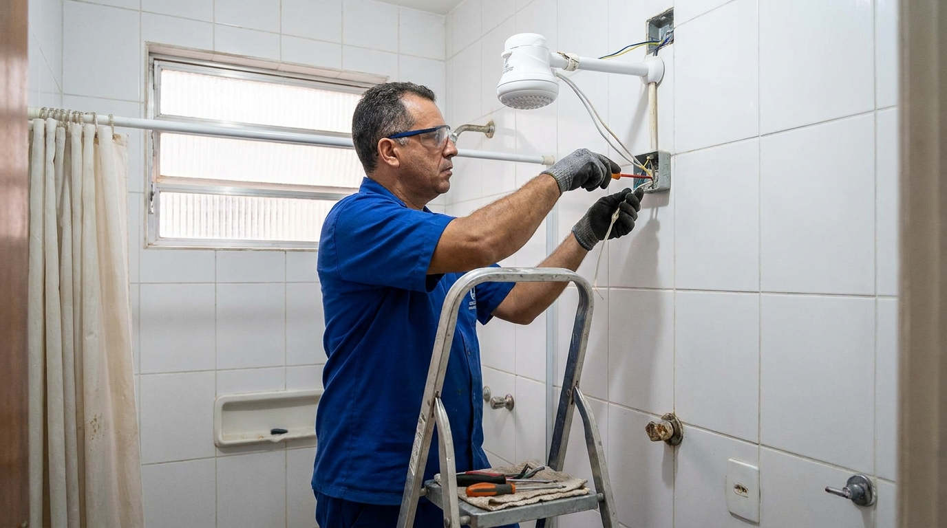 Instalacao de chuveiro eletrico em Palhoça‑SC