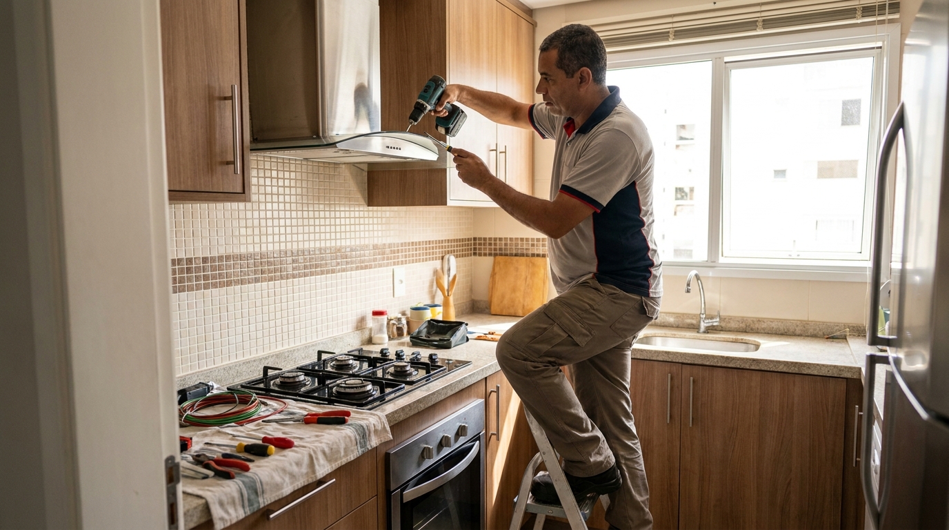 Instalacao de coifa e exaustor profissional em Palhoça‑SC