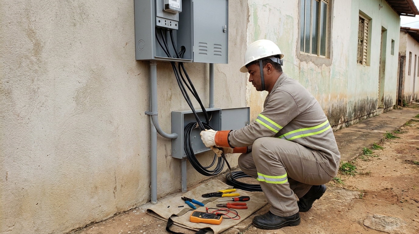 Troca de padrao de energia em Palhoça‑SC