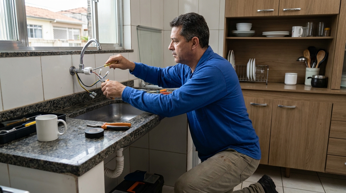 Troca de torneira eletrica em Palhoça‑SC